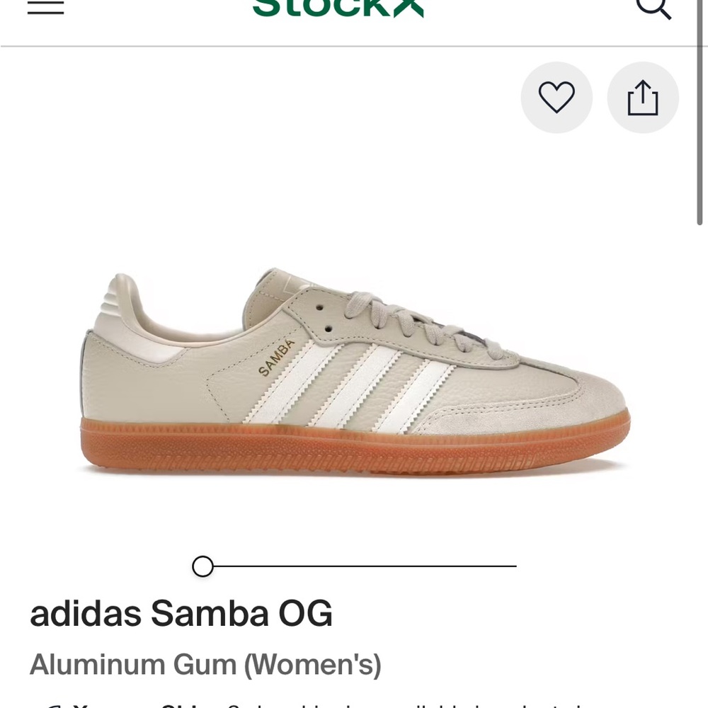 adidas Samba OG Aluminum Gum (Women's) (Size 8W)